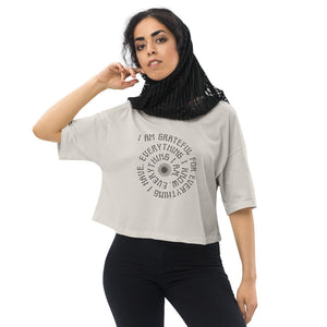 Loose drop shoulder crop top