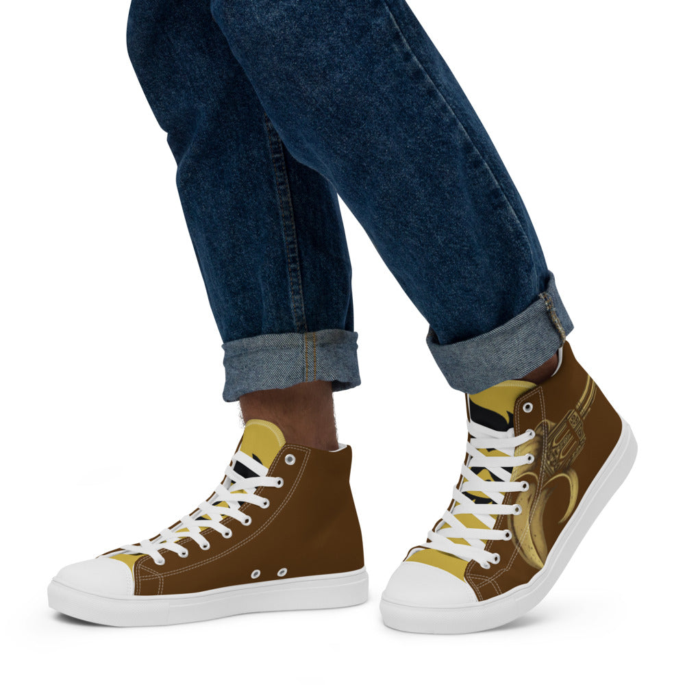 Men’s high top canvas shoes