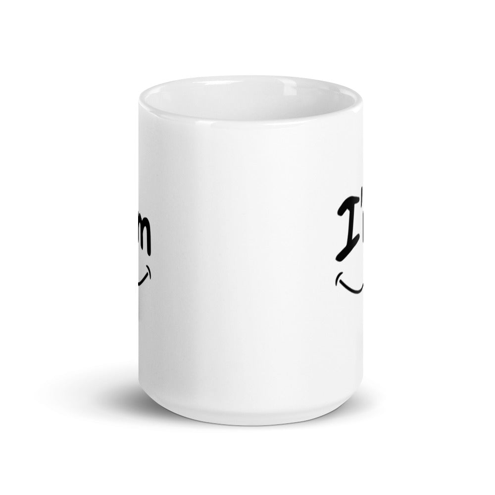 White glossy mug