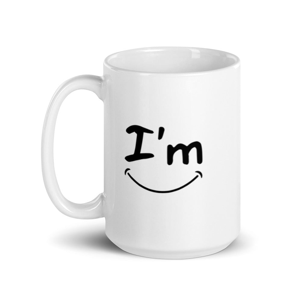 White glossy mug