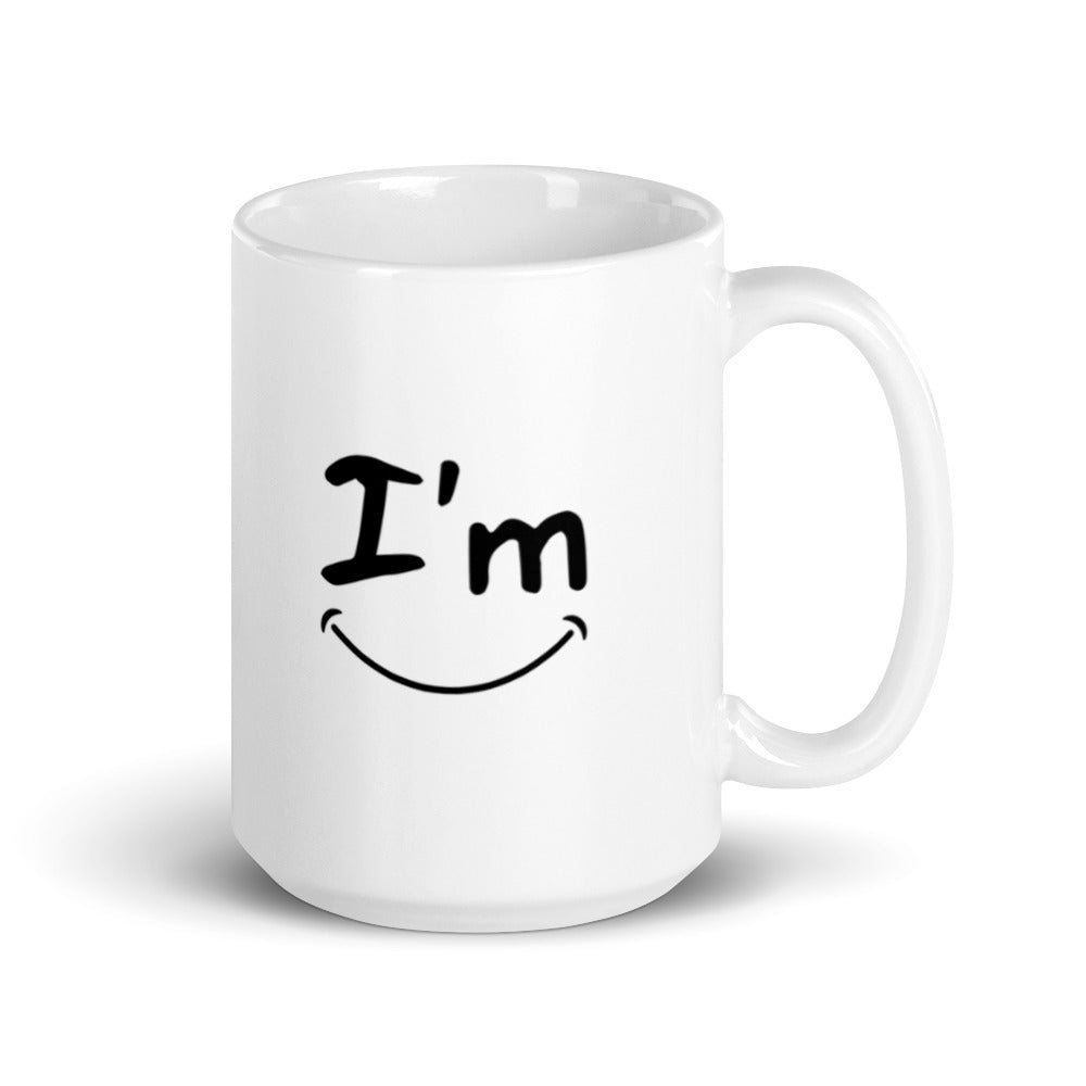 White glossy mug